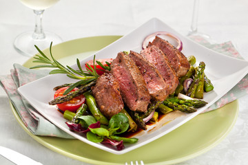 Steak mit spargel