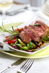 Steak mit spargel