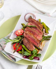 Steak mit spargel