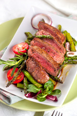 Steak mit spargel