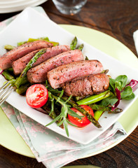 Steak mit spargel