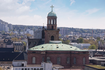 frankfurt am main cityscape with pauls church