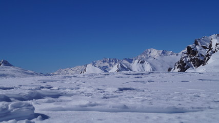 SOLCHI da vento sulla neve 