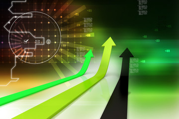 Arrows race to success pointing