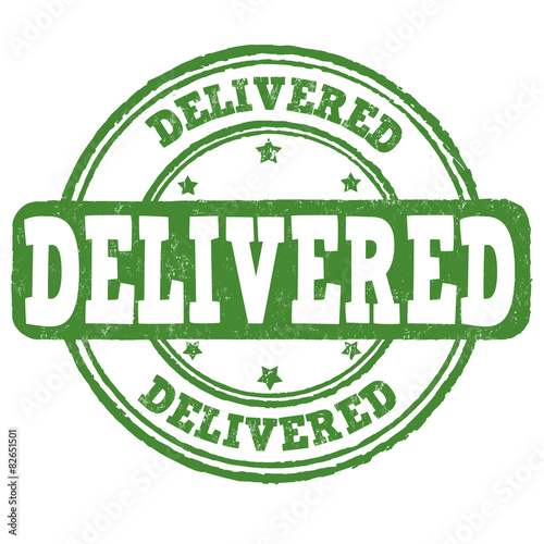 "Delivered stamp" Stock image and royaltyfree vector files on Pic 82651501
