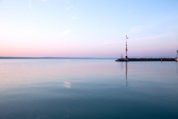 Nice sunrise at lake Balaton