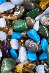 Natural colored stones of different breeds