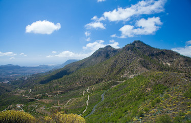 Fototapeta na wymiar Gran Canaria, route Cruz Grande - Llanos de la Pez