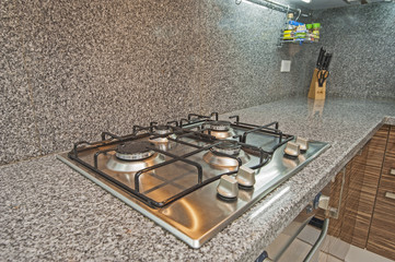 Kitchen interior design of luxury apartment