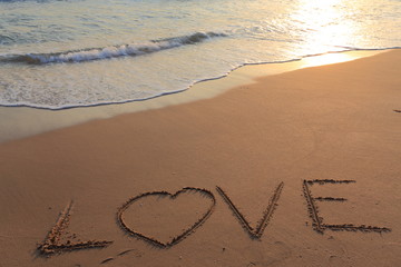 Letters on the sand