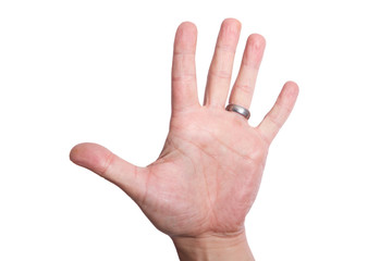 Fünf Finger zeigen