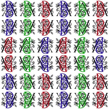 Fond lettres fleuries