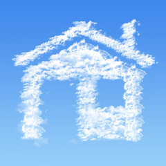Obraz premium House shape clouds