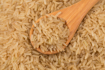 Uncooked Brown rice background