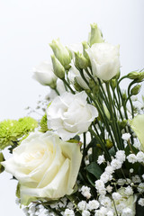 Close up of white roses