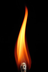 the flame of a match