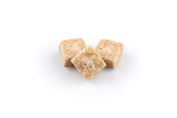 brown sugar cubes isolated