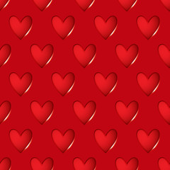 Heart red seamless background