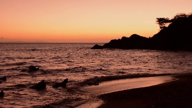 Caribbean orange sunset on Isla Culebra