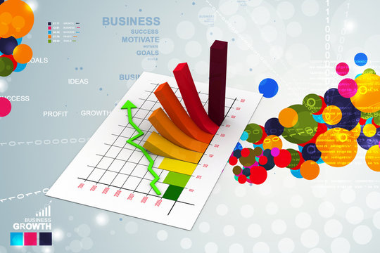 business graph with chart