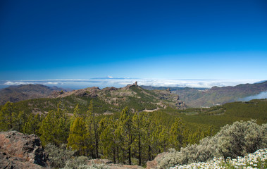 Gran Canaria, Caldera de Tejeda from Pico de Las Nieves