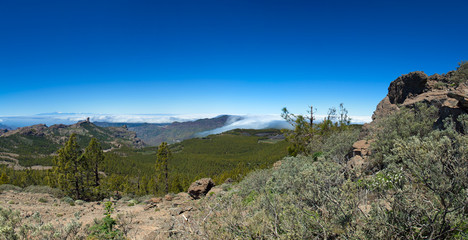 Gran Canaria, Caldera de Tejeda from Pico de Las Nieves