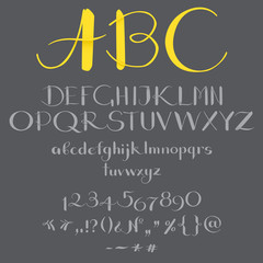 Fototapeta na wymiar Vector alphabet. Hand drawn letters