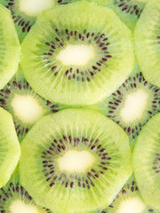 Kiwi slice on light background