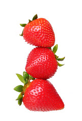Strawberries isolated on white