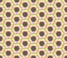 Abstract pattern of hexagons and triangles