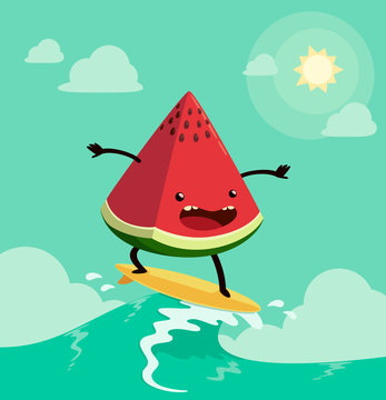 surfing watermelon