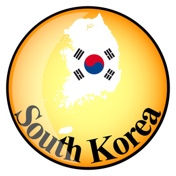 orange button with the image maps of South Korea