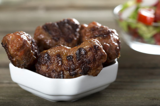 Traditional food Meat Balls "mici"