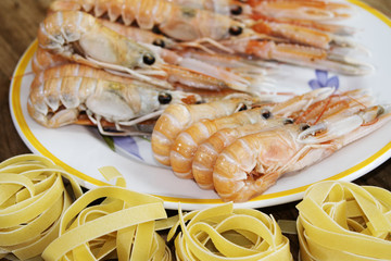 prawns fished fresh