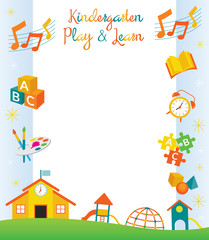 Teacher or Mother Reading Fairy Tale for Son with Frame