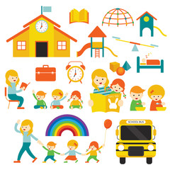 Teacher or Mother Reading Fairy Tale for Son with Frame