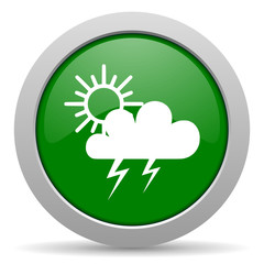 storm green glossy web icon