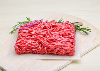 Raw beef minced meat