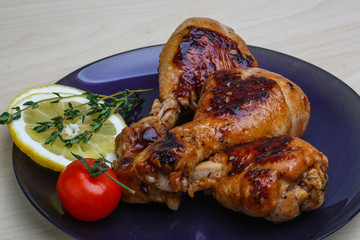 Roasted chicken legs