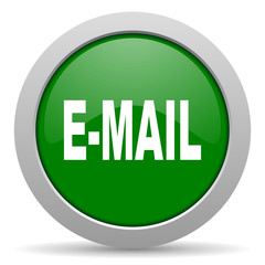 email green glossy web icon