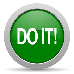 do it green glossy web icon