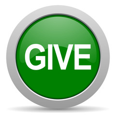 give green glossy web icon