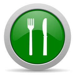 eat green glossy web icon