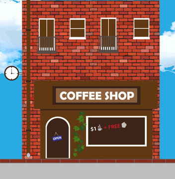 vector illustration of a house with a bakery