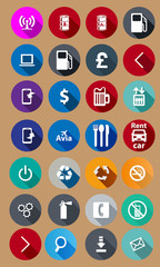Icons for service in a flat style. Vector