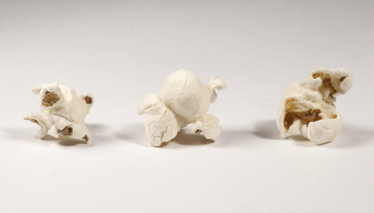 Popcorn isolated on the white background