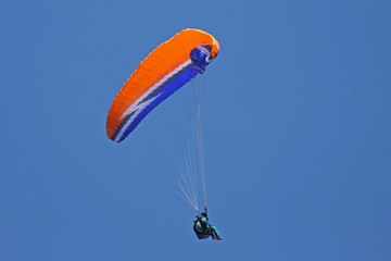 Paraglider with wing collapse