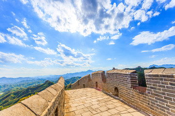great wall the landmark of china and  beijing