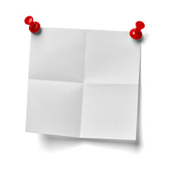 note paper push pin message