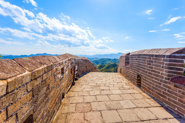 great wall the landmark of china and  beijing